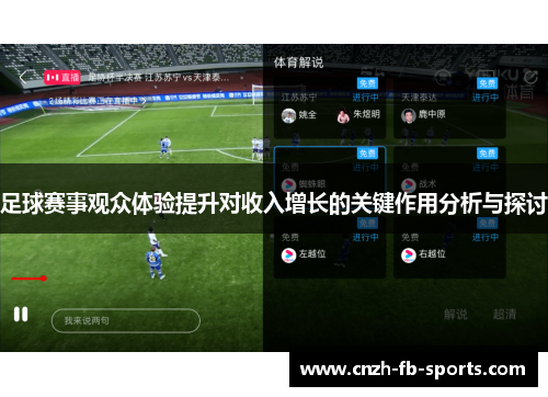 足球赛事观众体验提升对收入增长的关键作用分析与探讨